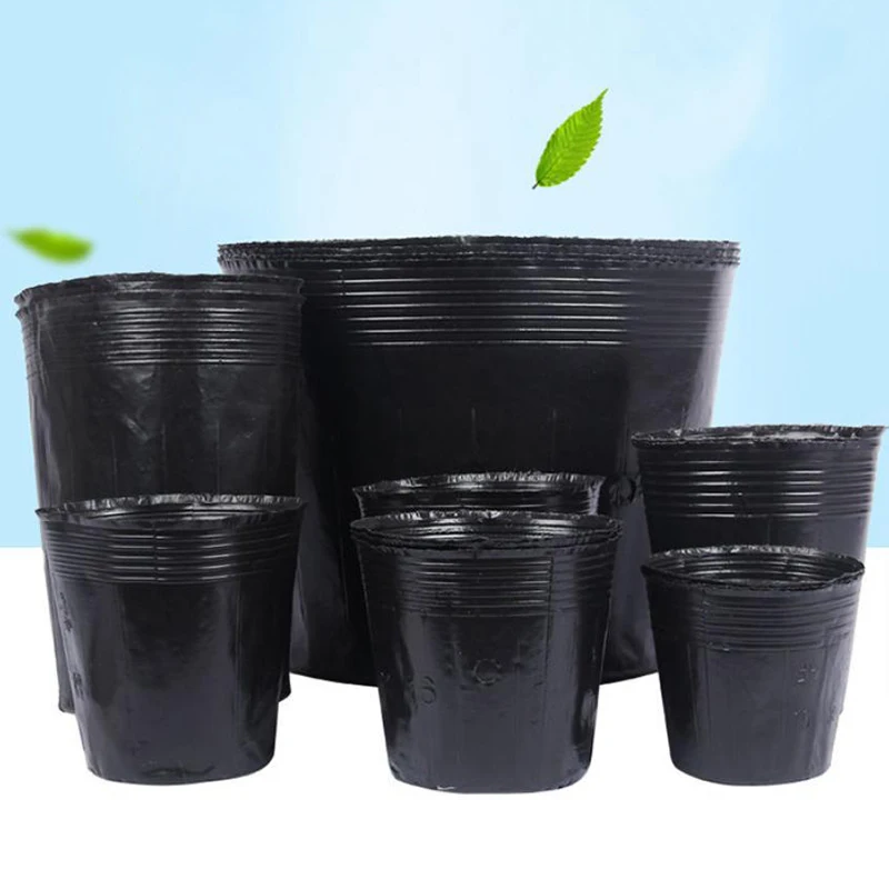100Pcs Seedling Nursery Pots Waterproof Plant Starter Cups Superior Herb Planting Cultivation Bags for Balcony Flowerpot Garden