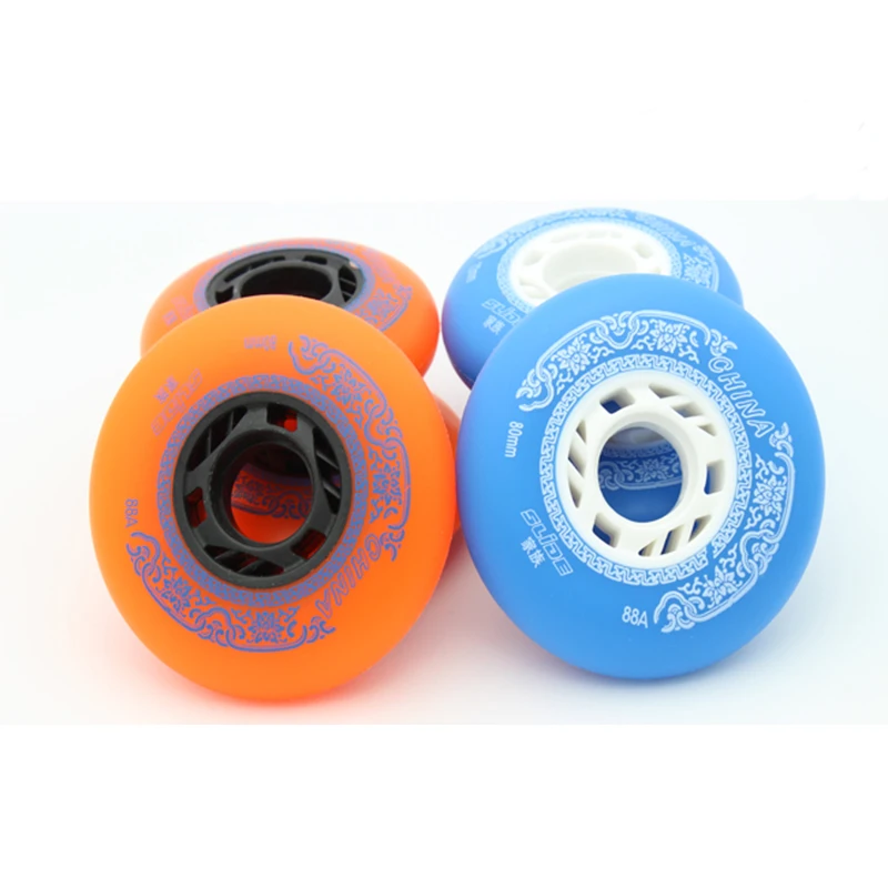 Roller Skate Wheels 88A Skating Wheel 4 Pieces Professional Slalom Sliding Inline Skate Shoes Wheel Slide Patine Tires 72 76 80