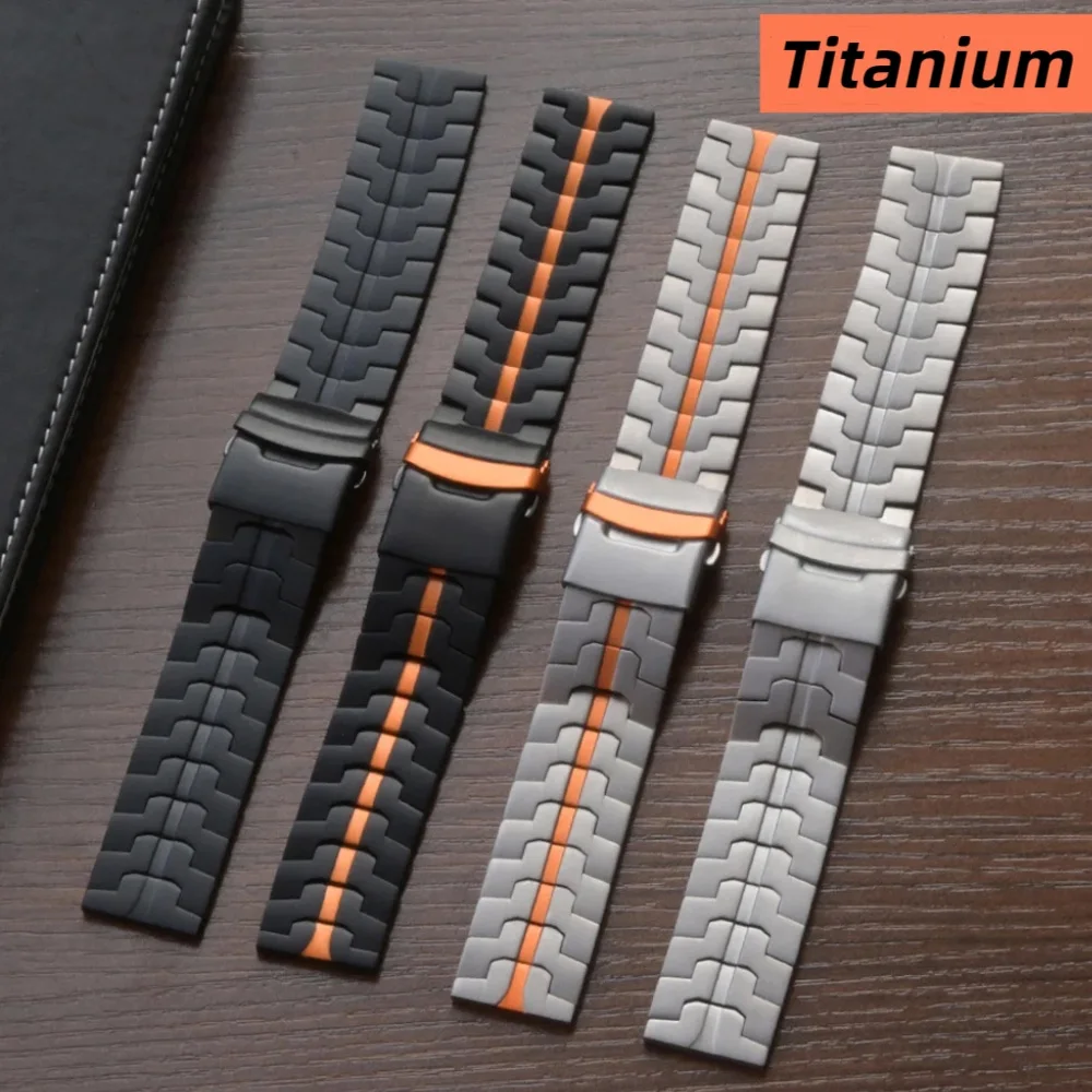 

20mm 22mm Luxury Titanium Men Band for Huawei Watch 4/4Pro GT5/5Pro 46mm Metal Strap for Samsung Galaxy 7/6/5/4 Amazfit Active 2