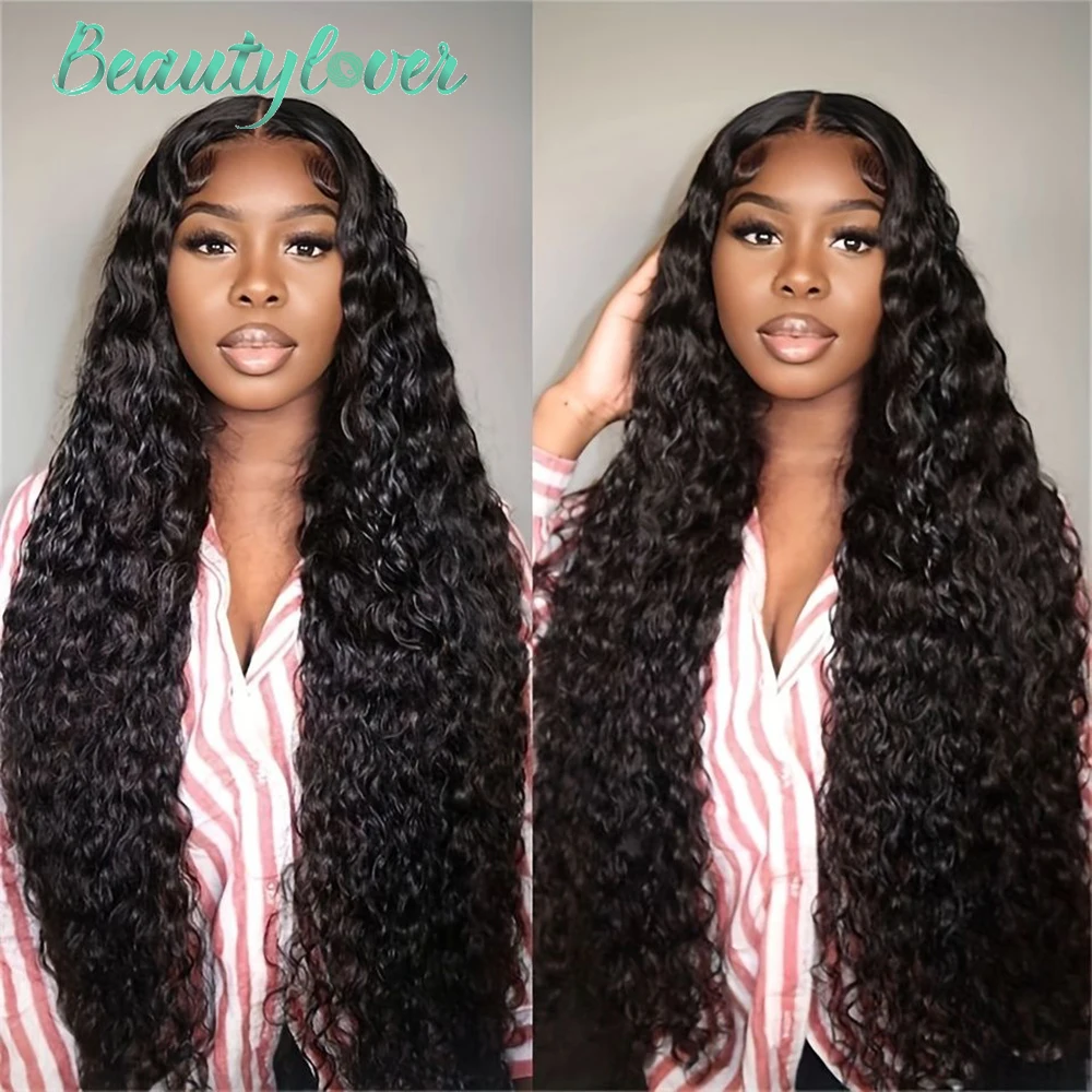 6X4 Water Wave Glueless Wig Human Hair Ready To Wear Lace Closure Glueless Wigs Human Hair Pre-Cut 30 Inch Brazilian Human Hair