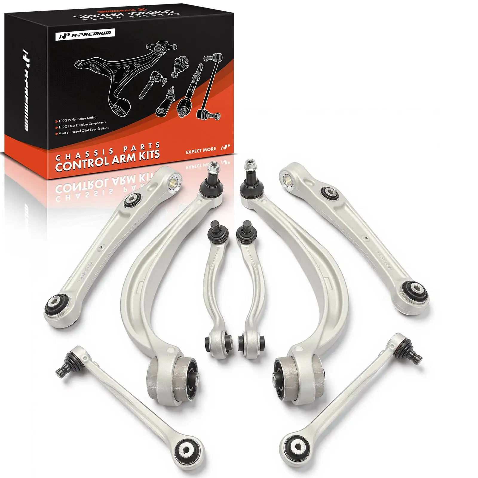 A-Premium 8x Front Control Arms & Ball Joint Assembly for Audi Q7 2017-2019
