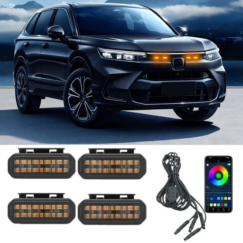 

18LED передняя решетка света для Honda Breeze автомобиля дневные ходовые огни колеса лампа для бровей 12 В