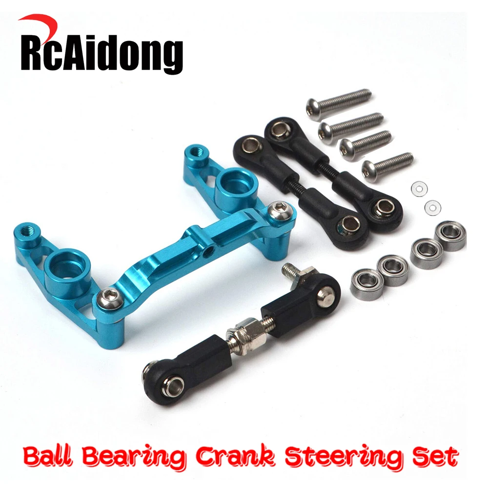 RC Racing TT02 Aluminum Ball Bearing Crank Steering Set for Tamiya TT-02 TT-02D TT02S 1/10 RC Drift Car Chassis Upgrades Parts