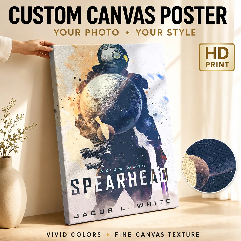 Spearhead Axiom Wars Book Cover Canvas Painting Poster Custom Modern Pop Culture Wall Art for Home Theater Decor Ready to Hang