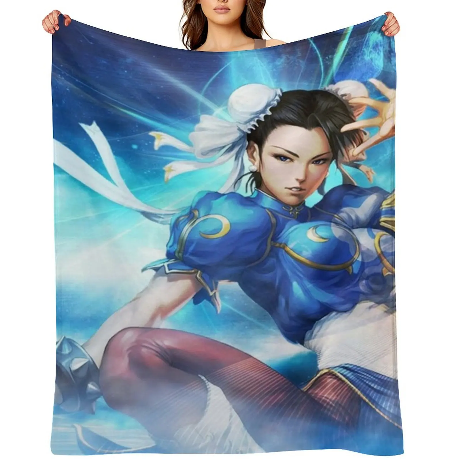 

Chun Li Throw Blanket Blankets Sofas Of Decoration Thins manga Softest Blankets