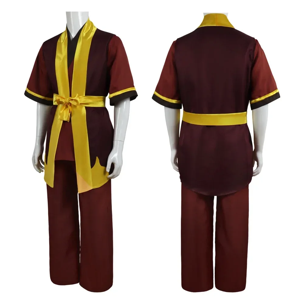 

Anime Cosplay Costume Red Top Cloak Pants Adult Men Suit Halloween Carnival Role Play Clothing