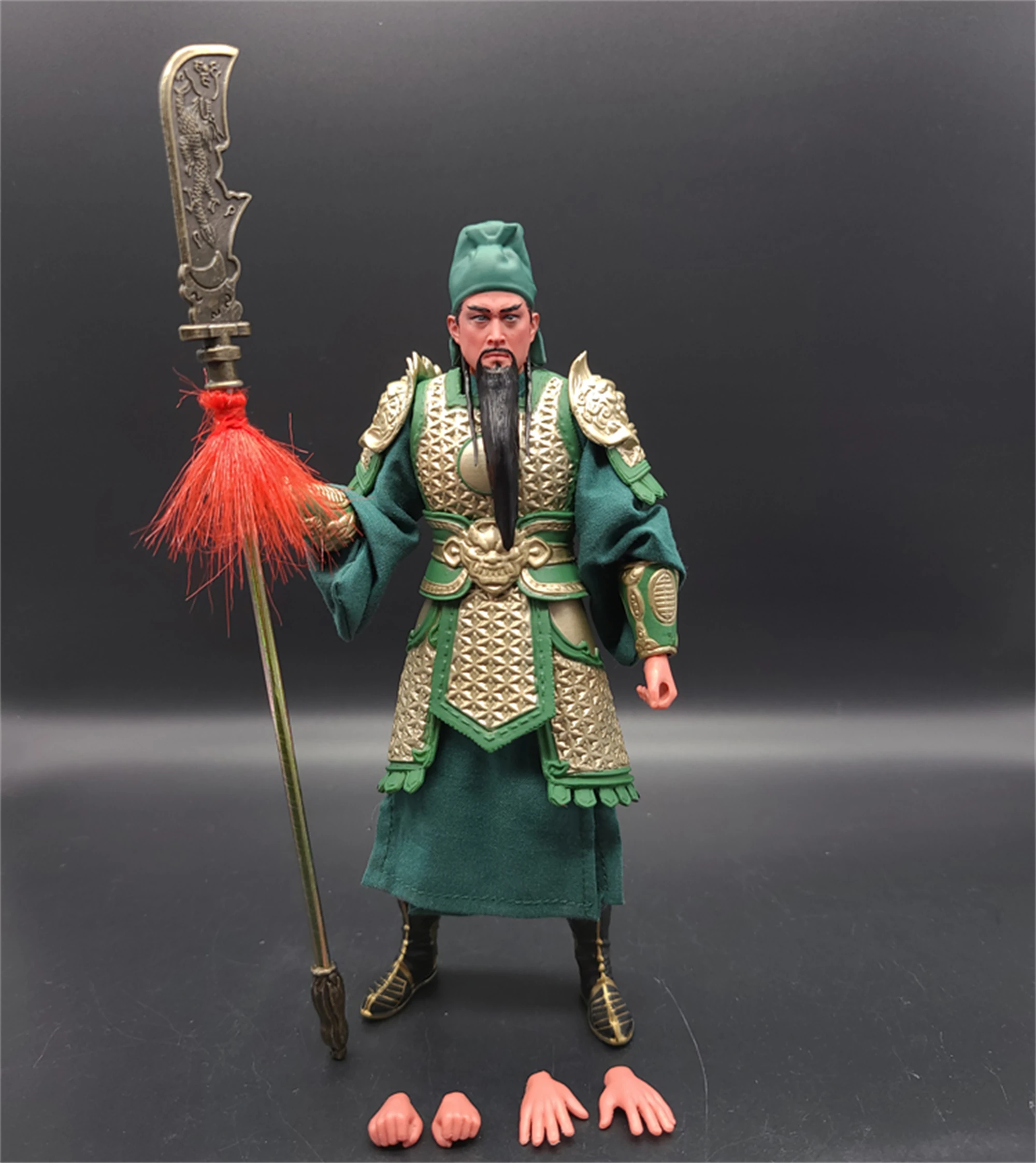 1/12 Scale Three Kingdoms Guan Yu Guan Yunchang Ancient General Action Figure 6inches Model