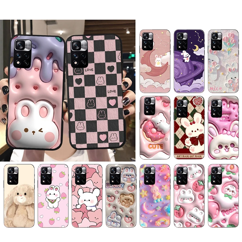 

Rabbit Bunny Phone Case For Xiaomi Redmi note 13 12 Pro 11S 11 10 Pro 10S 12S Redmi 13 14C 10 13C