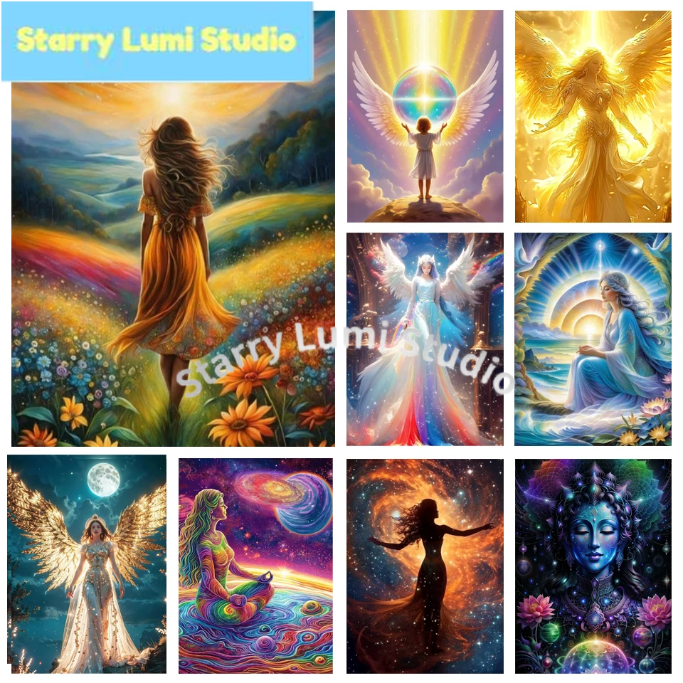 Diamond Art Painting  New Arrival Dream Angels Diy 5D Full Mosaic Diamond Embroidery Cross Stitch Kits Home Decoration