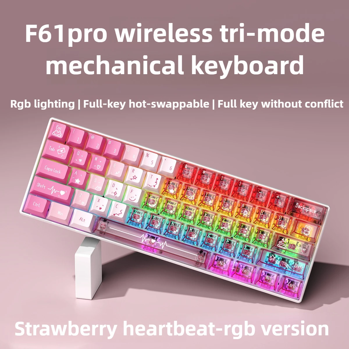 لوحة المفاتيح بلوتوث اللاسلكية لوحات المفاتيح الميكانيكية rgb Gamer teclado para tablet mecanico 60% ipad الخلفية لوحة مفاتيح USB صغيرة #5