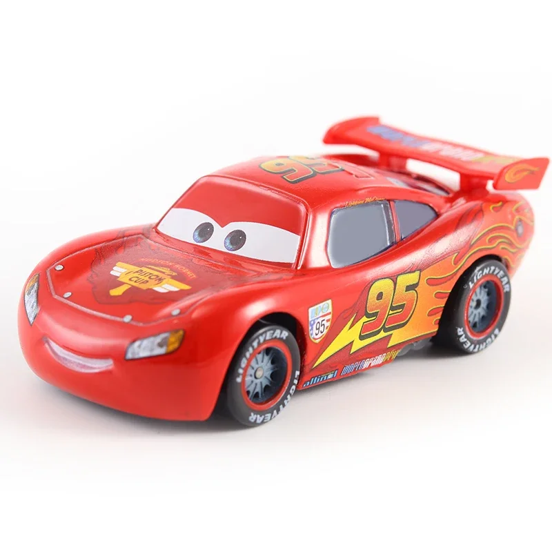 Disney Pixar Cars 2 juguete Lightning Mcqueen Original Mini coche de carreras 1 3 Dinoco Racers colección Diecast Metal modelo niños regalo