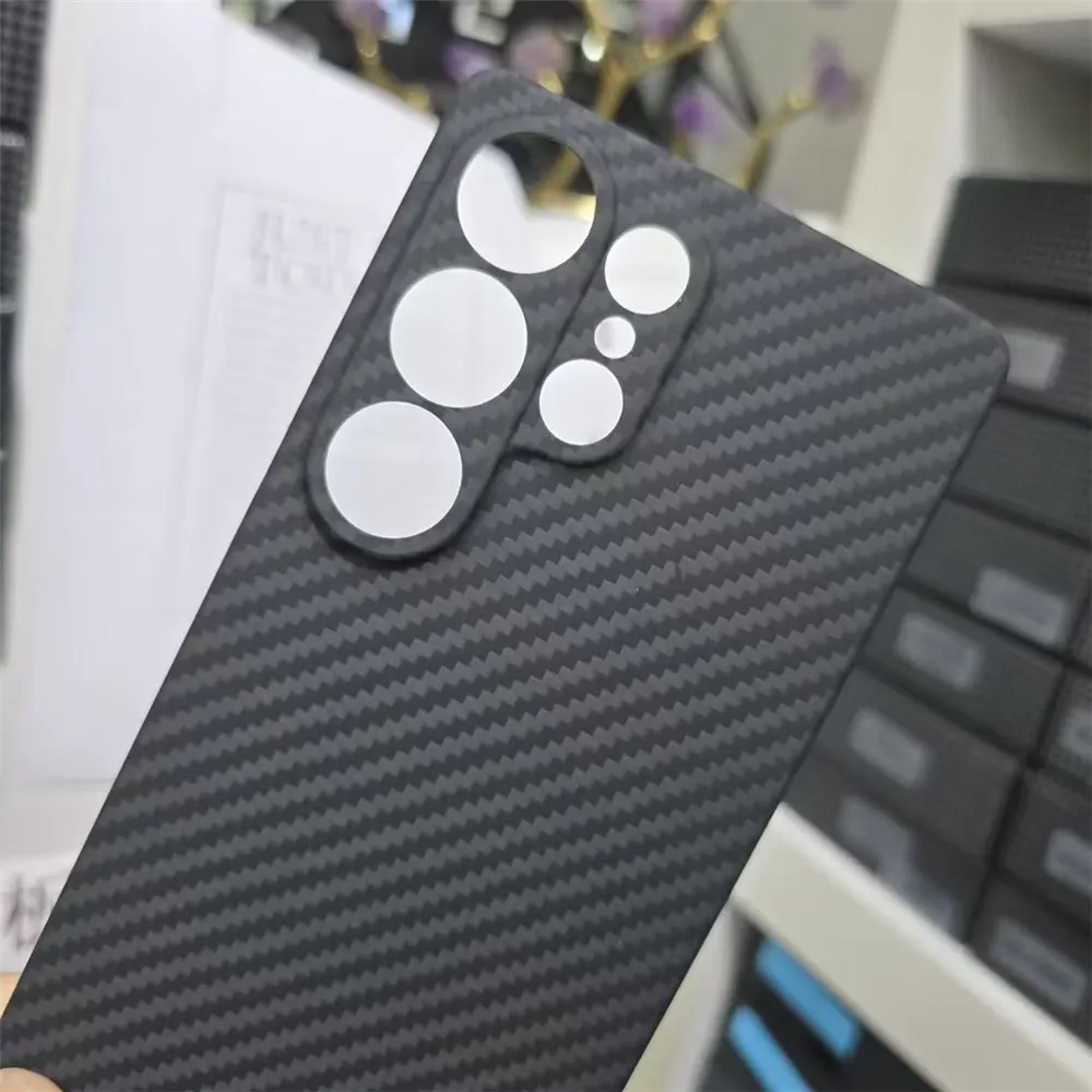 Premium Carbon Fiber Slim Case for Samsung Galaxy S25 S25+ S25 Ultra Matte Back Cover