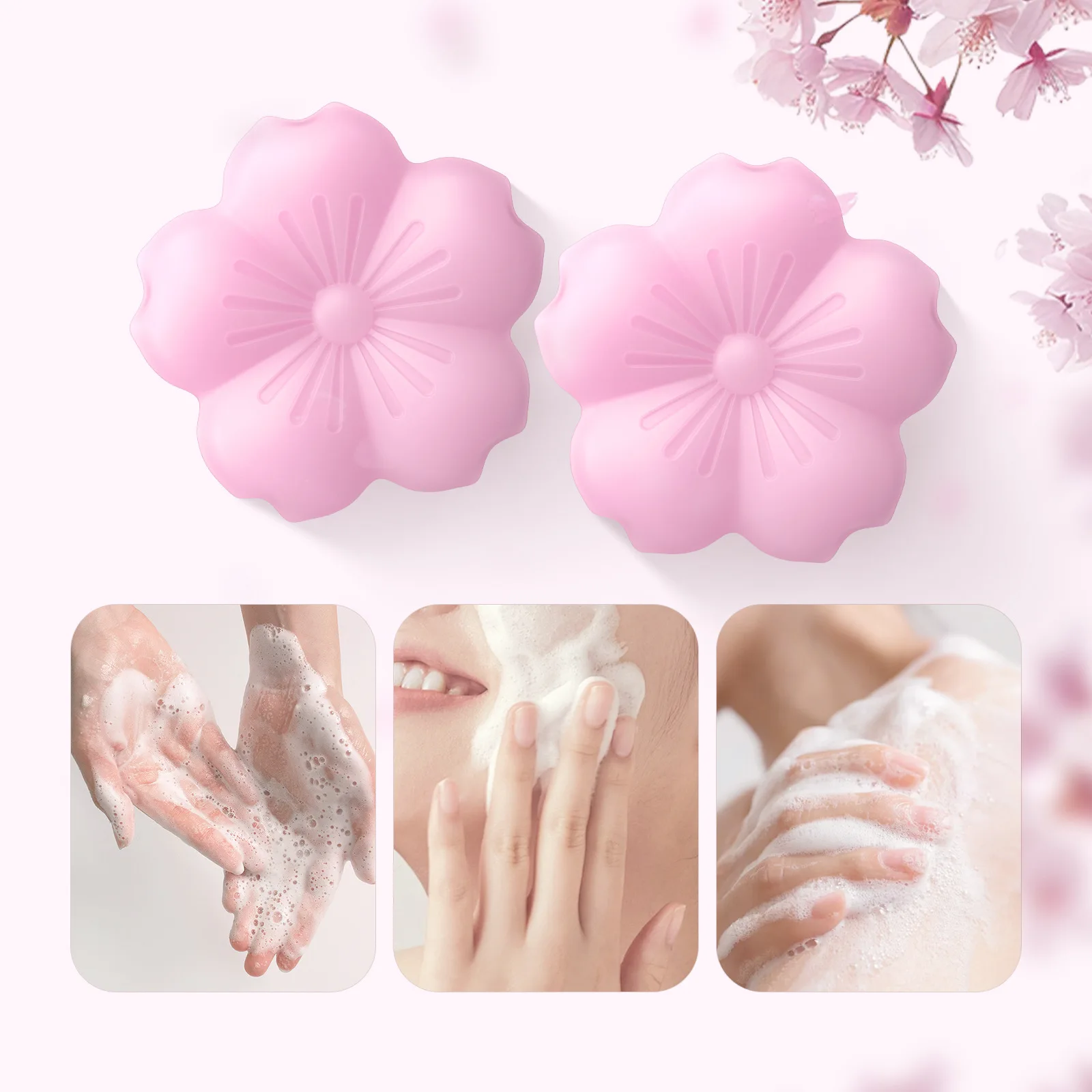 LAIKOU Sakura Handmade Soap Facial Cleansing Foam Face Wash Moisturizing Body Bathing Skin Care