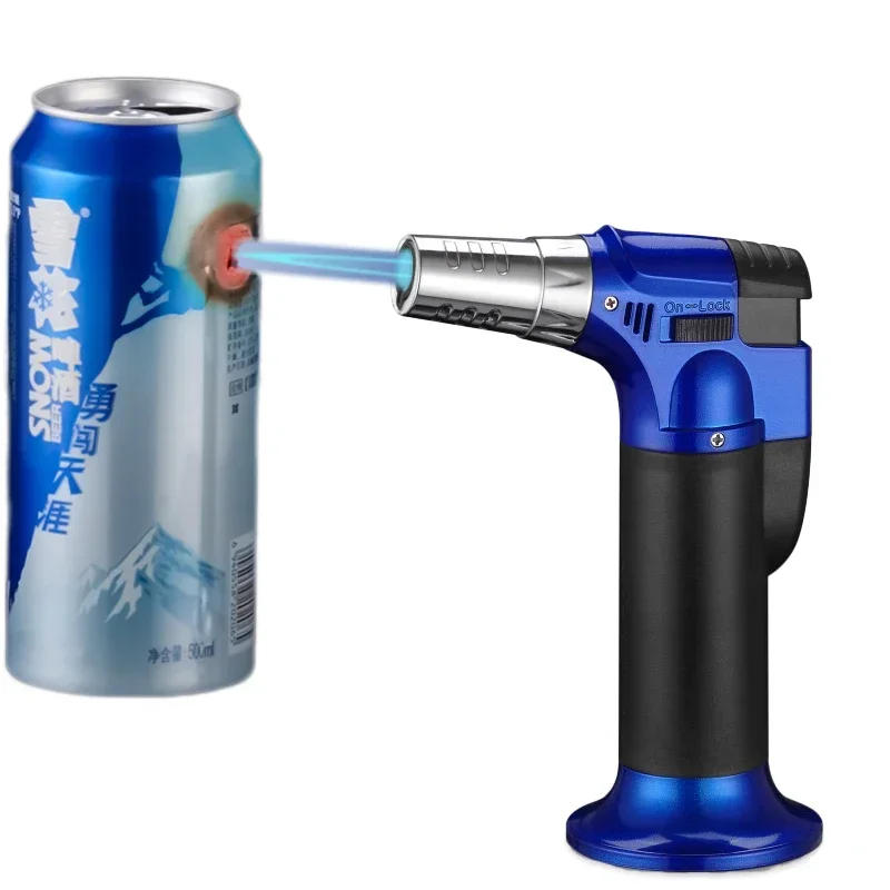 Windproof Jet Flame Butane Fuel Lighter for Barbecue Cigar Candle Camping Gas Lighter Outdoor Good Helper
