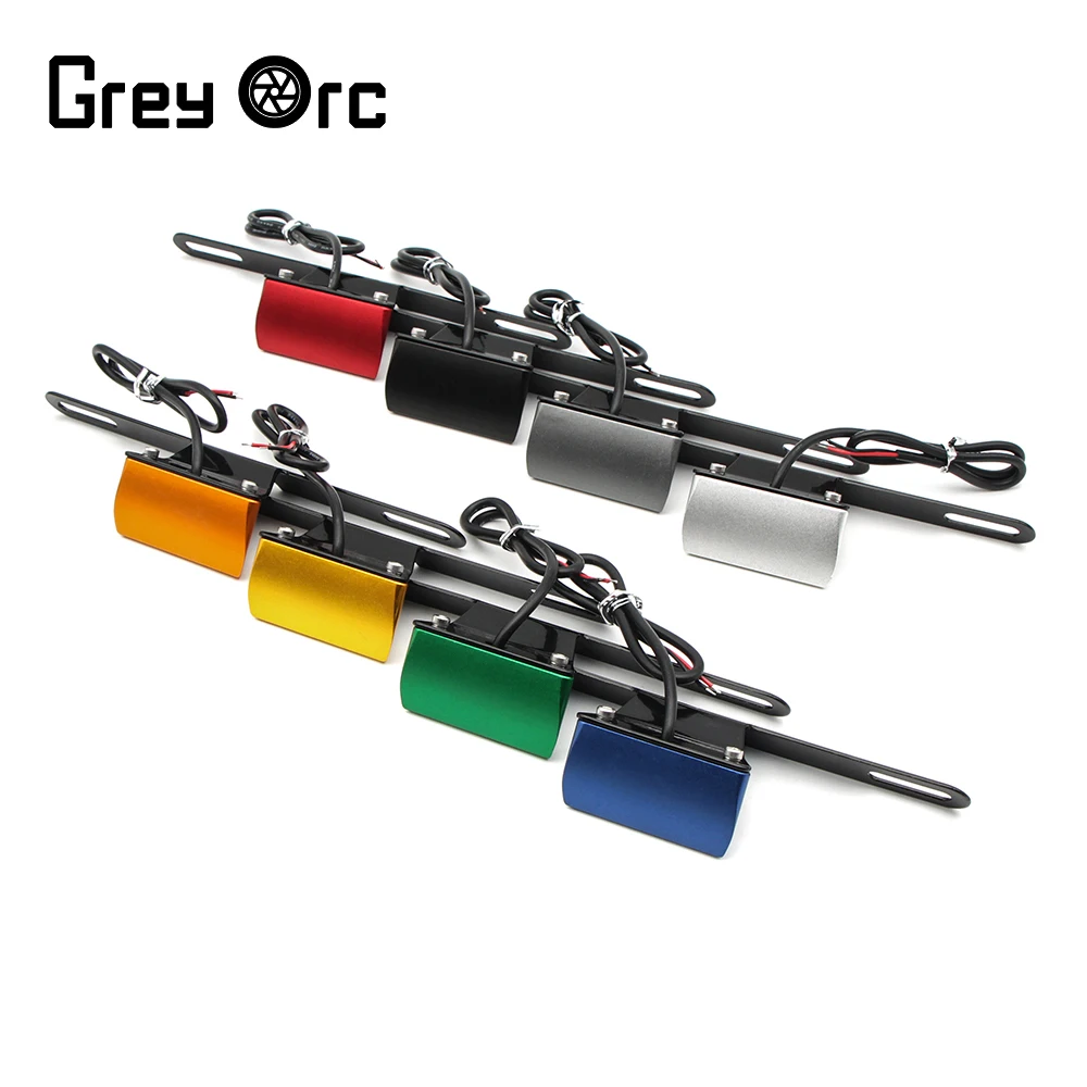 Universal License Plate Led Light For Yamaha Kawasaki Suzuki Honda CNC Licence Number Plate Lamp Bracket Motorcycle Accessories