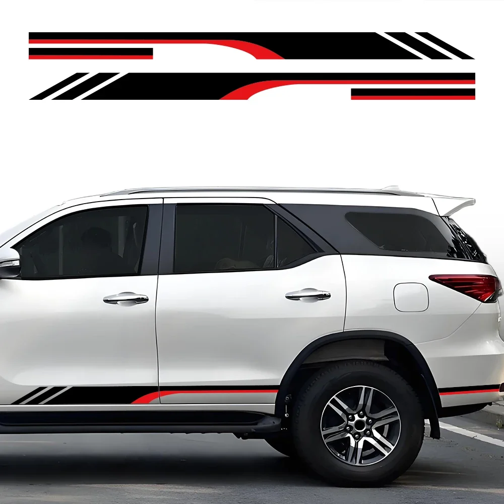 

Car Side Door Stickers For Toyota Fortuner 4x4 Off Road Graphic Stripes Styling Auto Tuning Accessories Vinyl Film Decor Decals