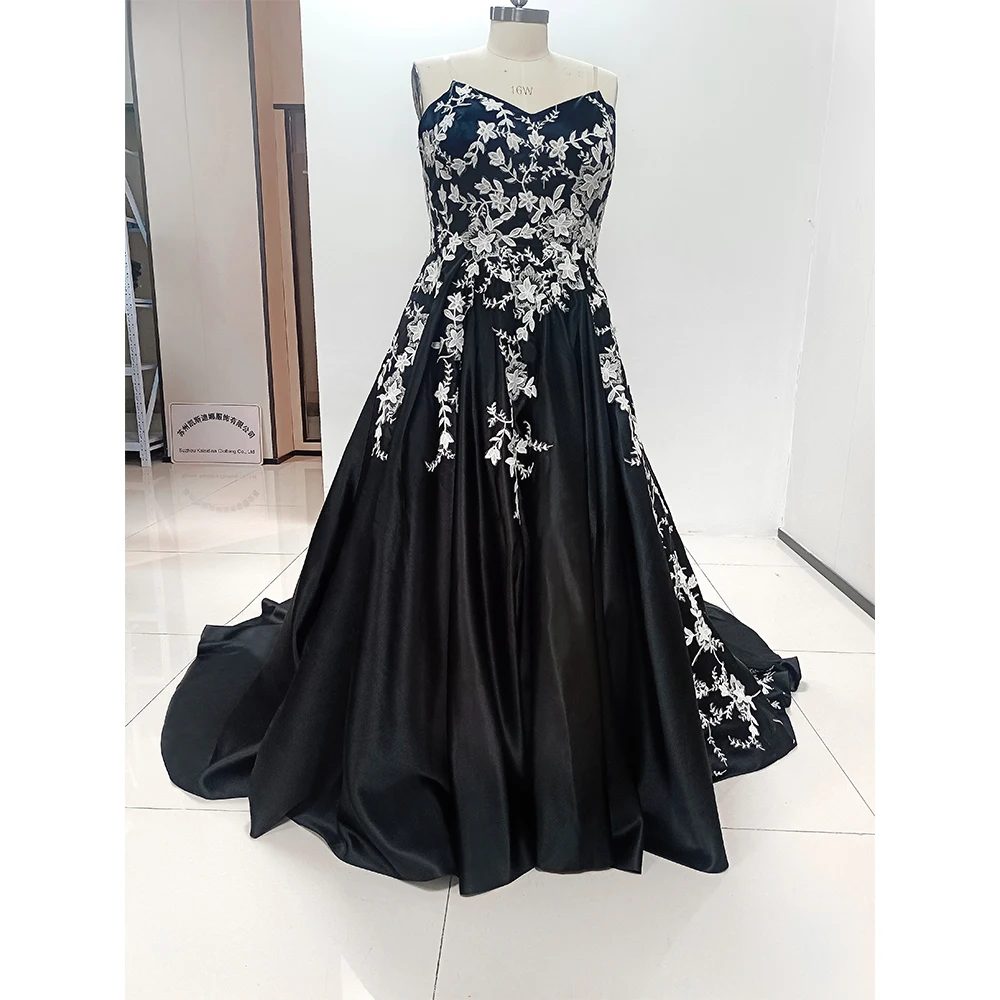 lace long sleeve black prom dress Bateau Neck Two Piece Long Sleeves Lace Evening Dress Prom Dresses US6 / As Picture main image 1