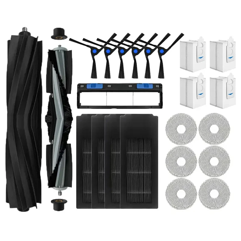 غطاء فرشاة الجانب الرئيسي ، فلتر Hepa ، أقمشة الممسحة ، استبدال كيس الغبار ، قطع غيار لـ Ecovacs ، X2 ، Omni ، X2 Pro ، X2 Pro