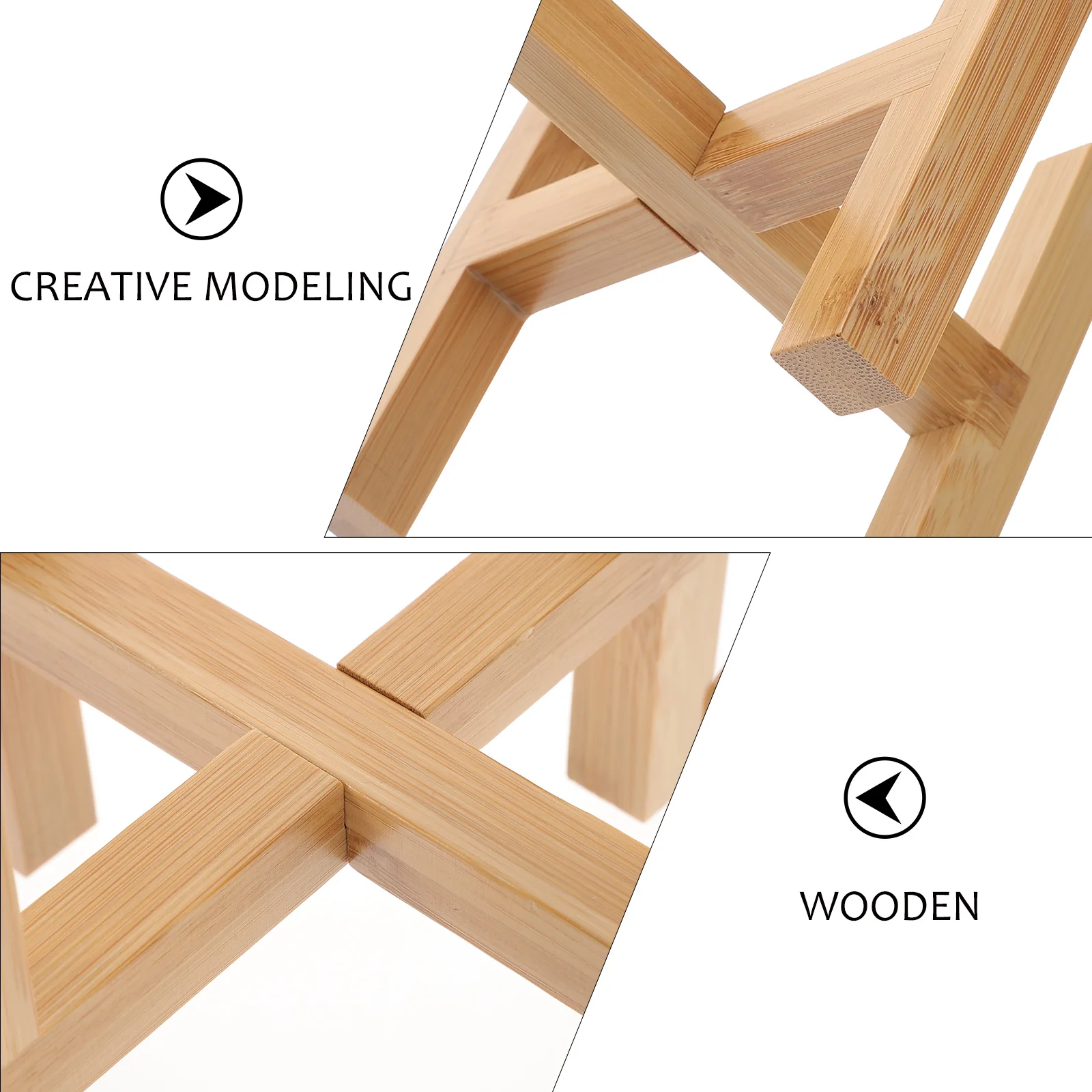 

Wooden Flower Stand 4 Legs Plant Pot Holder Khaki Planter Base Home Office Decoration Waterproof Flower Shelf Rack Garden