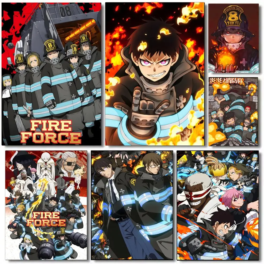Anime F-Fire Force Poster Painting Prints Wall Art Picture Film Room Home Bar Cafe Decor Home Mural