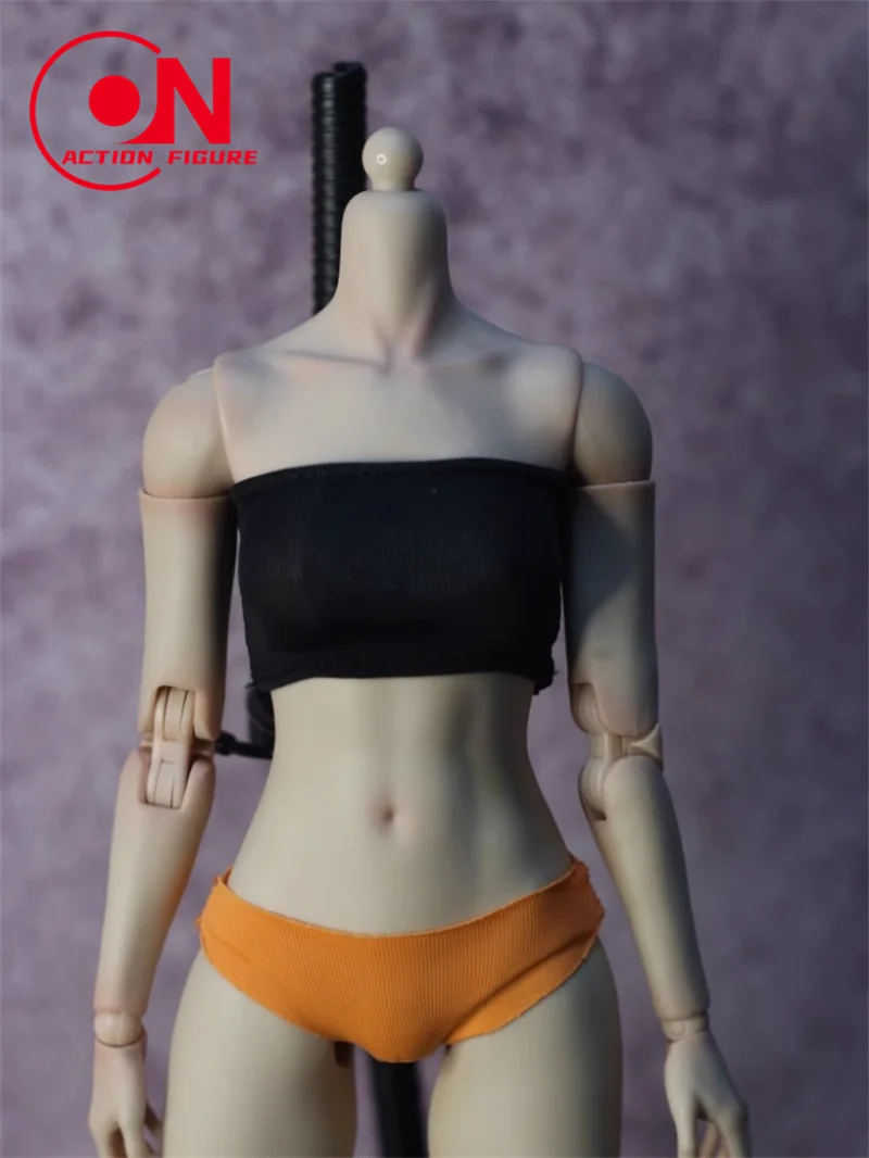 En Stock, DMTOYS 1/6, sujetador de punto, Top de tubo, chaleco elástico sin tirantes, modelo de ropa para cuerpo de figura de acción de soldado femenino TBL de 12 pulgadas