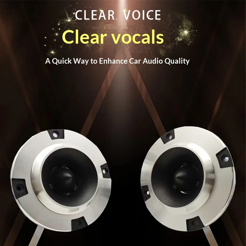 Car Speakers 1 Pair /2PCS Aluminum Universal Tweeter Car Speacker Full Range Frequency Aluminum Alloy Auto Speakers