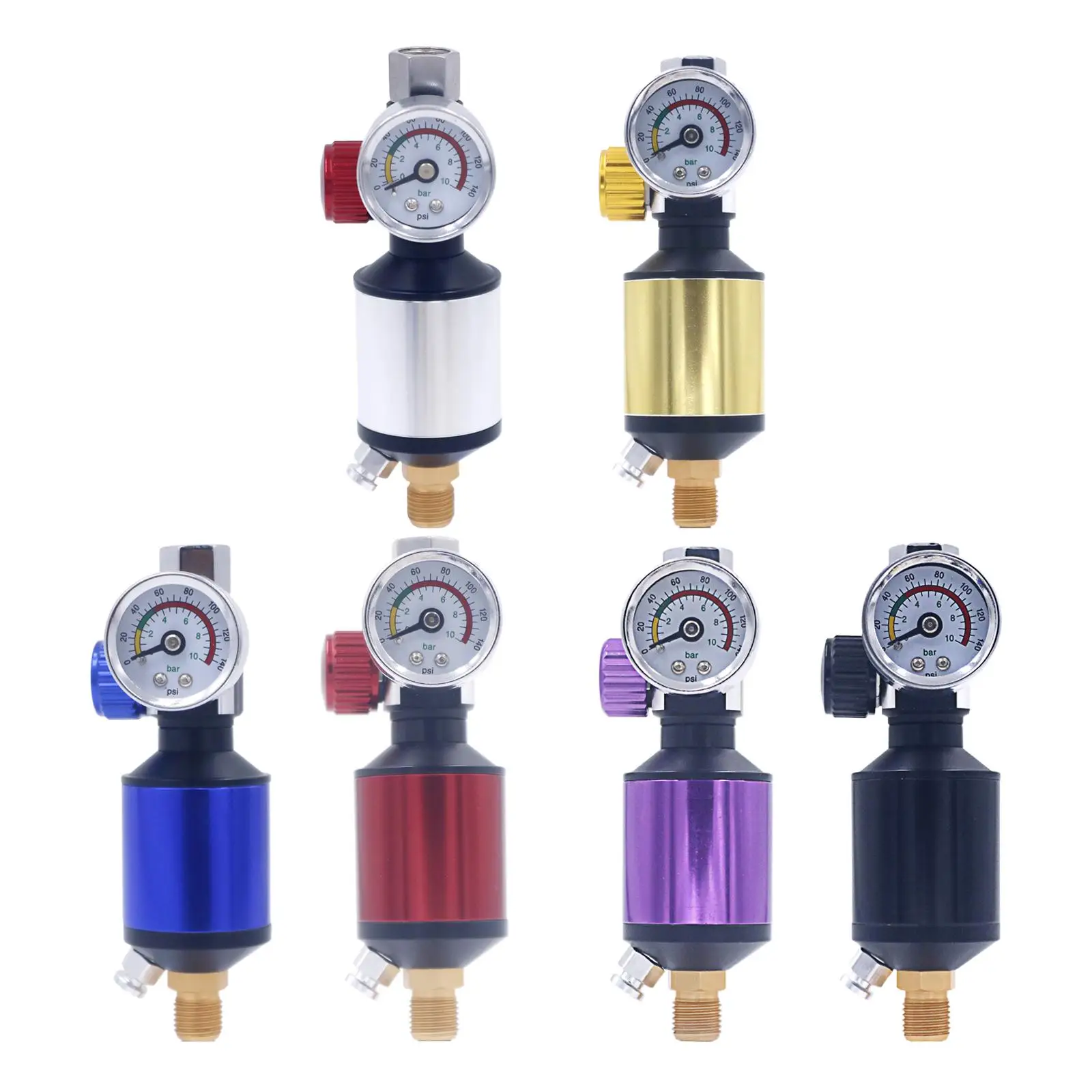 Spray Air Pressure Regulator Gauge & Air Filter Oil Water Separator Water Filter Tool Accessories