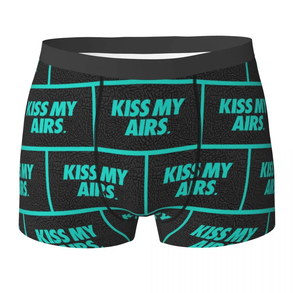 Boxer Underpants Shorts KISS MY AIRS 60x90 Panties Men's Ventilate Underwear for Homme Man Boyfriend Gifts