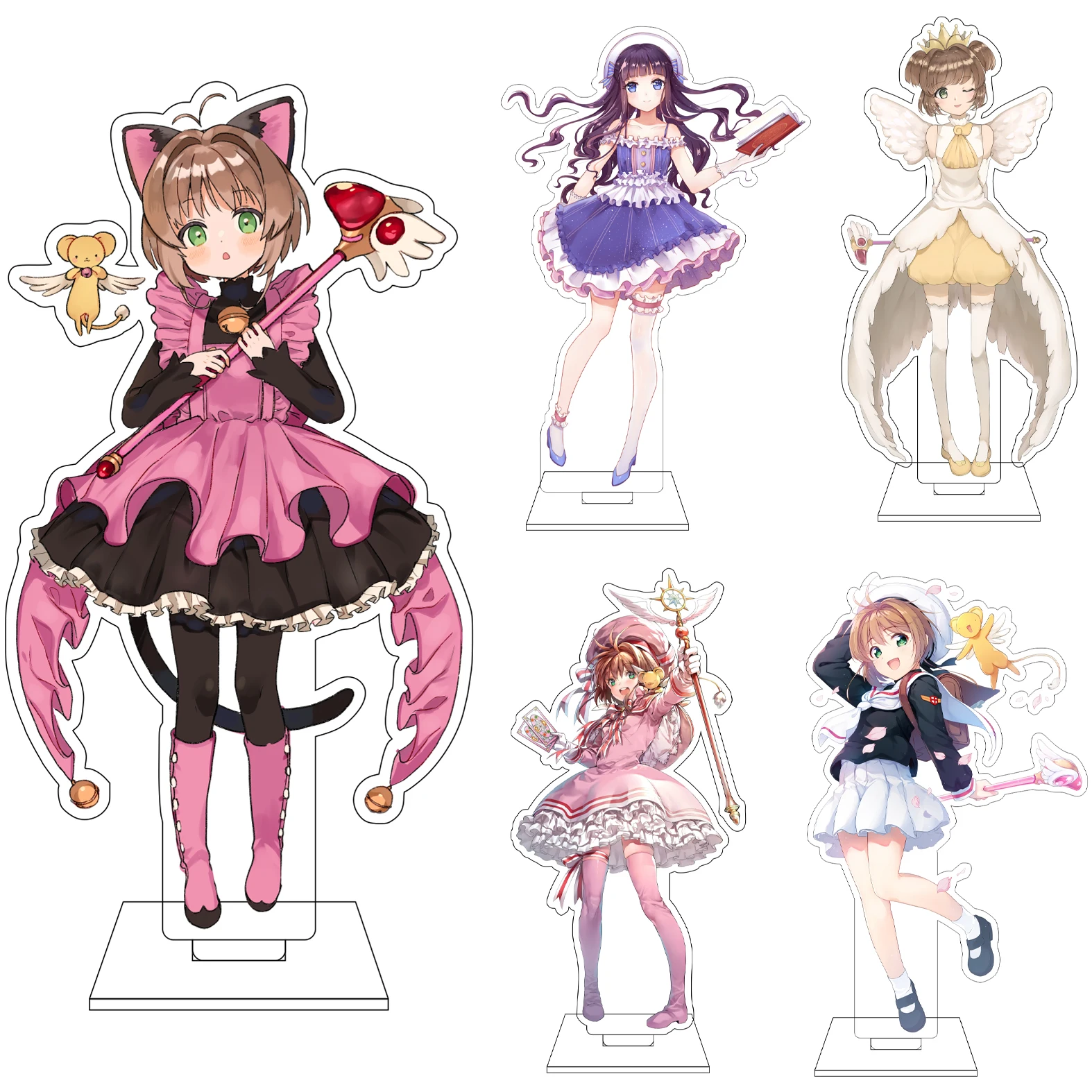 Figura Acrílica de 16 cm de Sakura Cardcaptor, Base de Acrílico para Figura de Anime, CERBERUS Li Syaoran KINOMOTO SAKURA, Adornos, Regalos