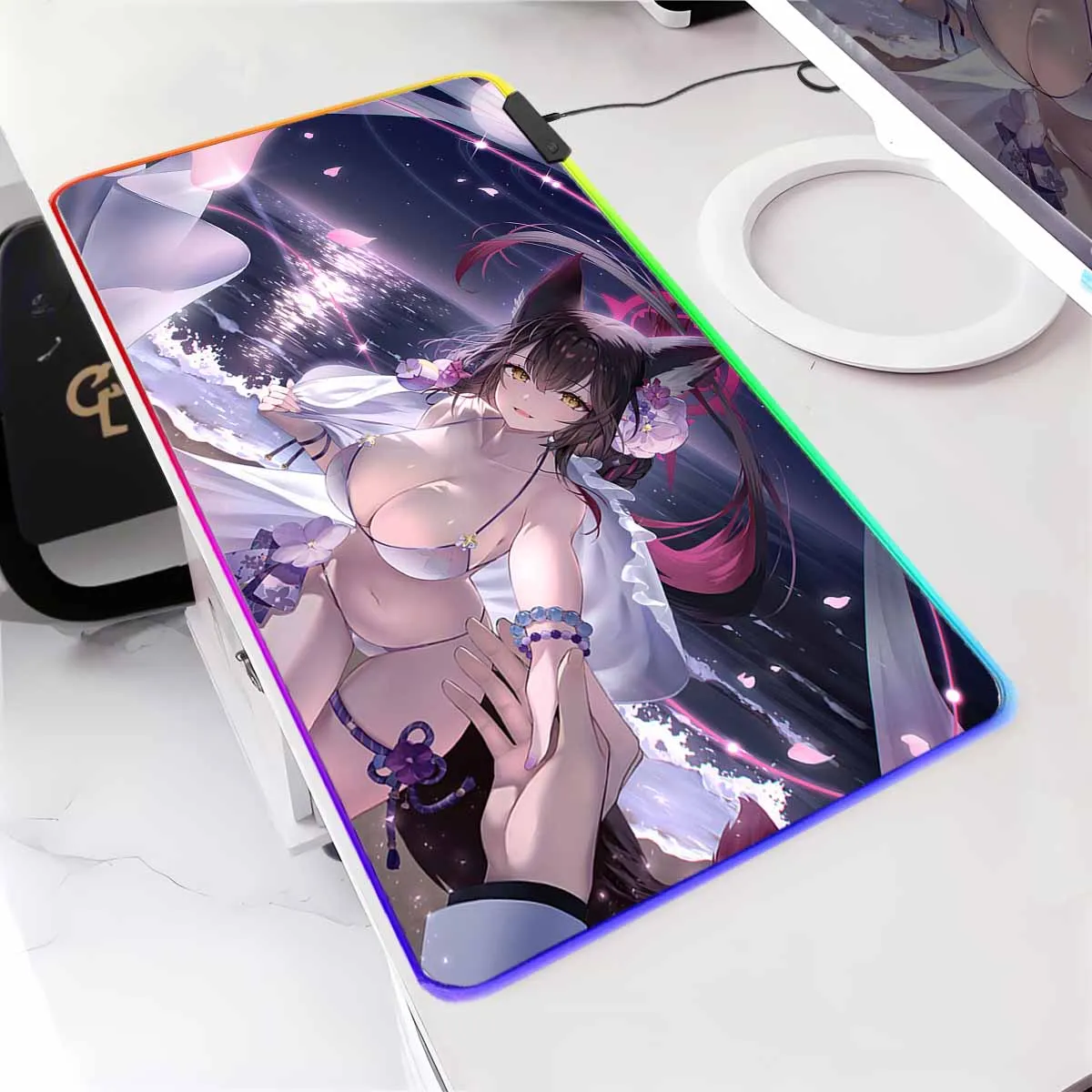 

Коврик для мыши RGB BA Buraka Настольный коврик Игровые коврики Большой ковер Офисные компьютерные коврики для мыши Kosaka Аниме Девушка Настольный коврик Офисный коврик Коврик для мыши