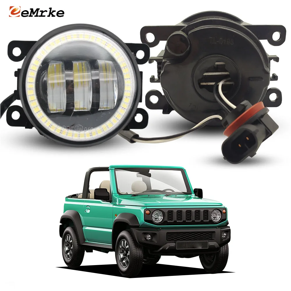 

Светодиодные противотуманные фары Halo для Suzuki Jimny JB64 JB74 2018-2024: Ангельские глазки DRL и простая установка