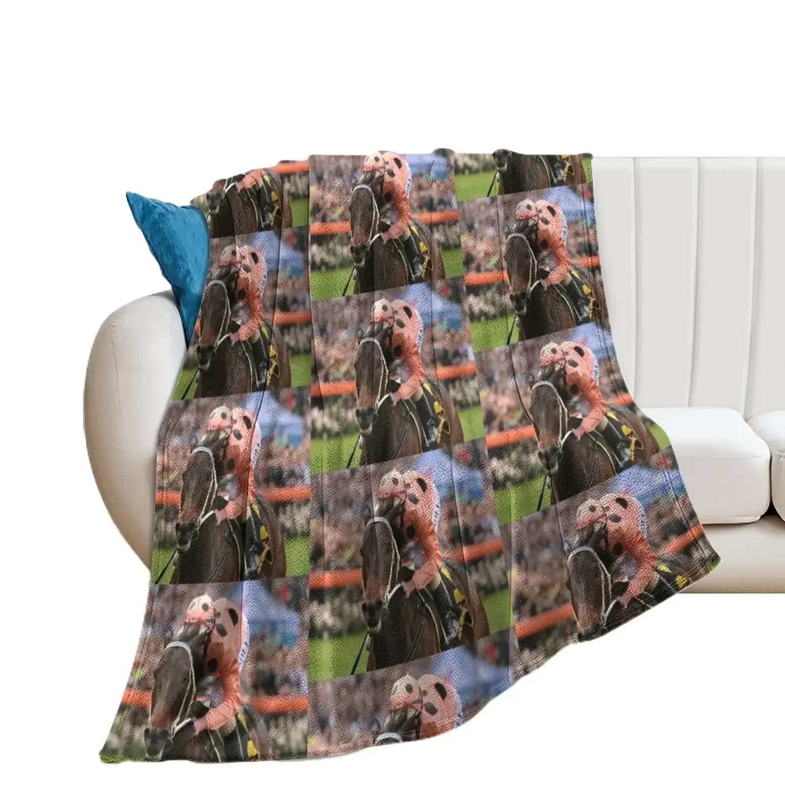 

Champion Australian racehorse Black Caviar. Throw Blanket Plush Thins Blankets