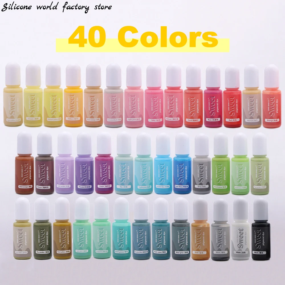 

Silicone world 10ML Solid Color Resin Pigment Oily Liquid Dye DIY UV Epoxy Resin Mold Jewelry Making Tools Alcohol Ink Crafts