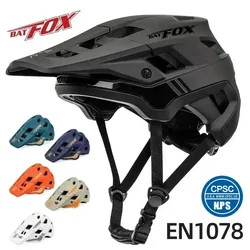 BATFOX Fahrradhelm Herren Fahrradhelm MTB Casco Bicicleta Mountainbike Casco Ciclismo Homme Mattschwarz Fahrradhelme