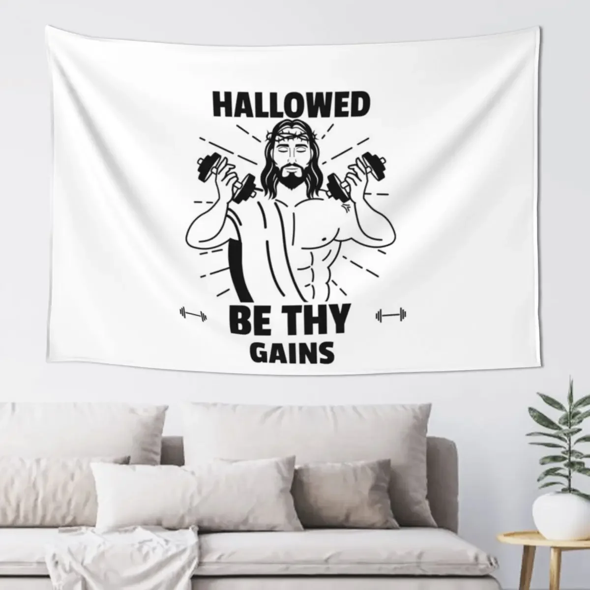 Hallowed Be Thy Gains Tapestry Bathroom Decor Home Decorations Tapestry