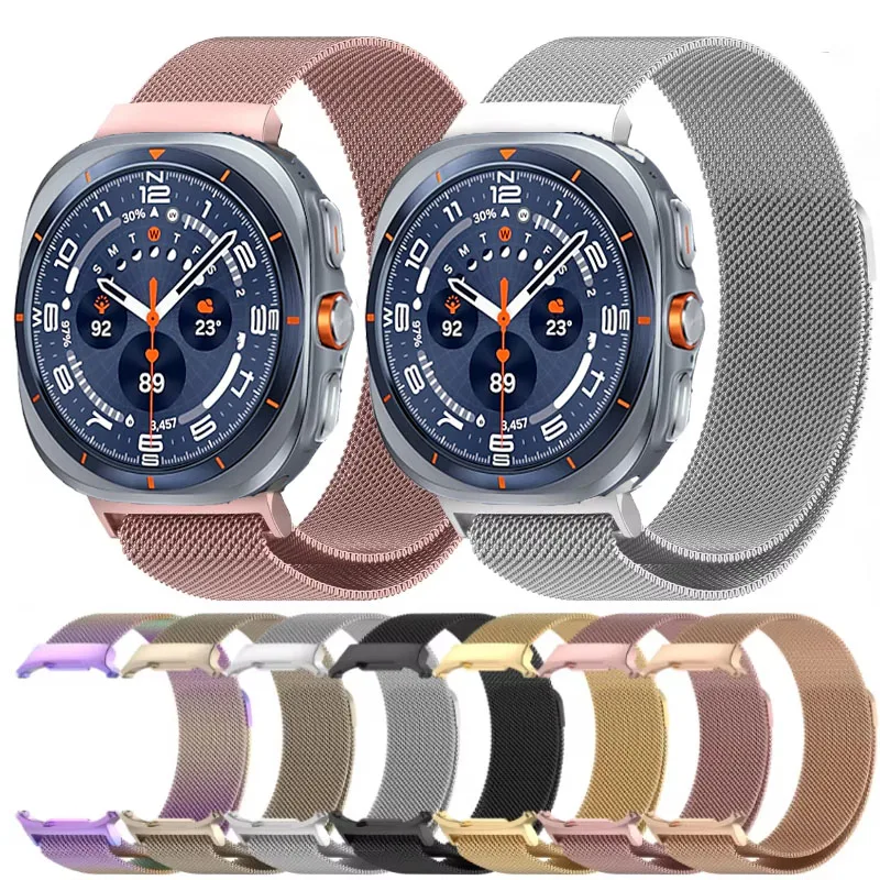 Milanese Loop für Samsung Galaxy Watch Ultra 2025 47 mm magnetisches Metallarmband Correa für Samsung Galaxy 7 Ultra 47 mm Armband