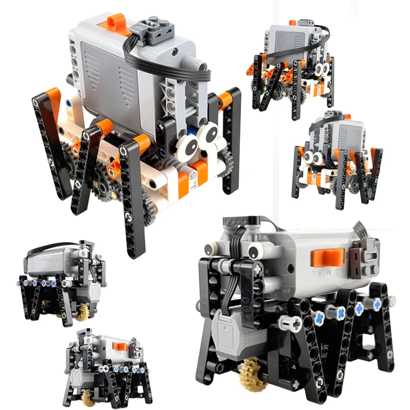 

Hexapod Bionic Robot Building Blocks Set 6-Legged Compact Walking Robot Technical Power Motor Education DIY Kids Bricks Toy Gift