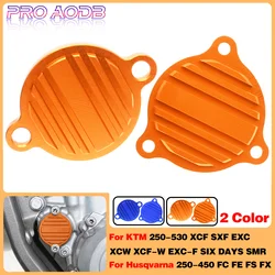 Motorcycle CNC Oil Pump Cover Guard Cap and Oil Filter Cover Cap For Husqvarna 250 350 450 501 FC FE FS FX 2016-2021 For KTM EXC