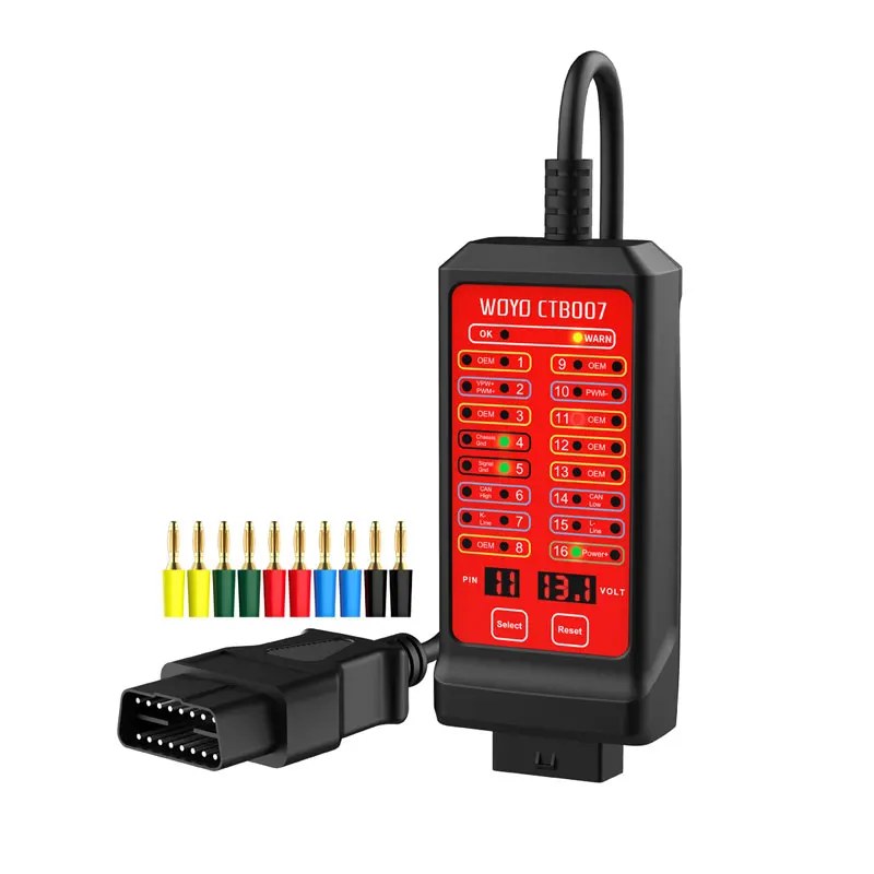 

WOYO 12V 24V CAN Tester 16 Pin Break Out Box Detection CAN Bus Circuit Tester Vehicle Diagnosis On-Board Diagnostics Tester