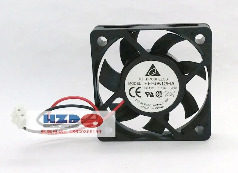 

Delta Electronics EFB0512HA F00 DC 12V 0.15A 50x50x10mm 2-Wire Server Cooling Fan