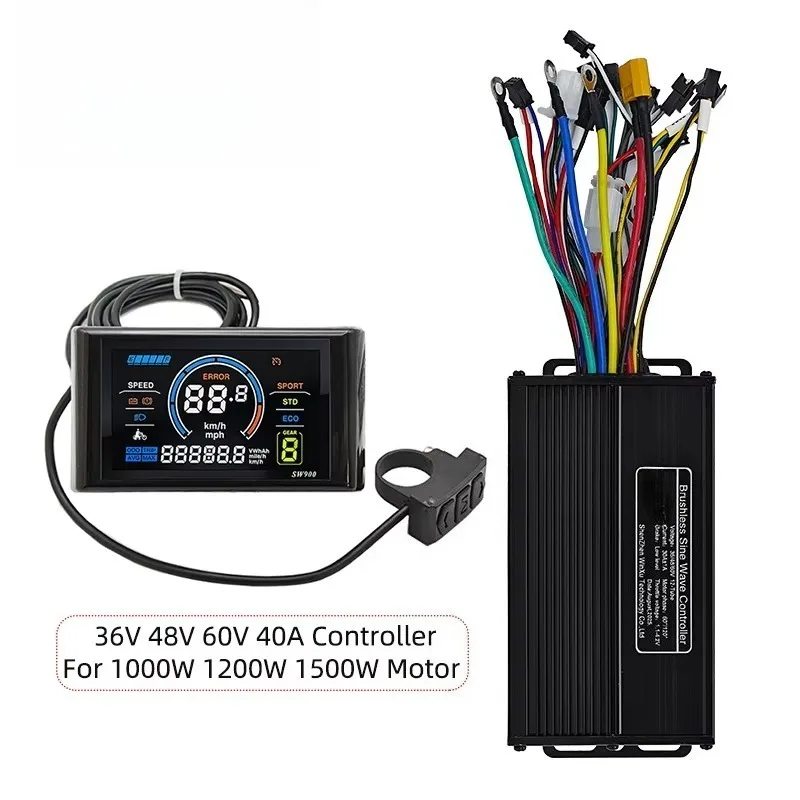 

SW900 Sine Wave Brushless Motor Controller 36V 48V 60V 30A 1000W 1200W 1500W With LCD Display Kit For Electric Scooter E-Bike