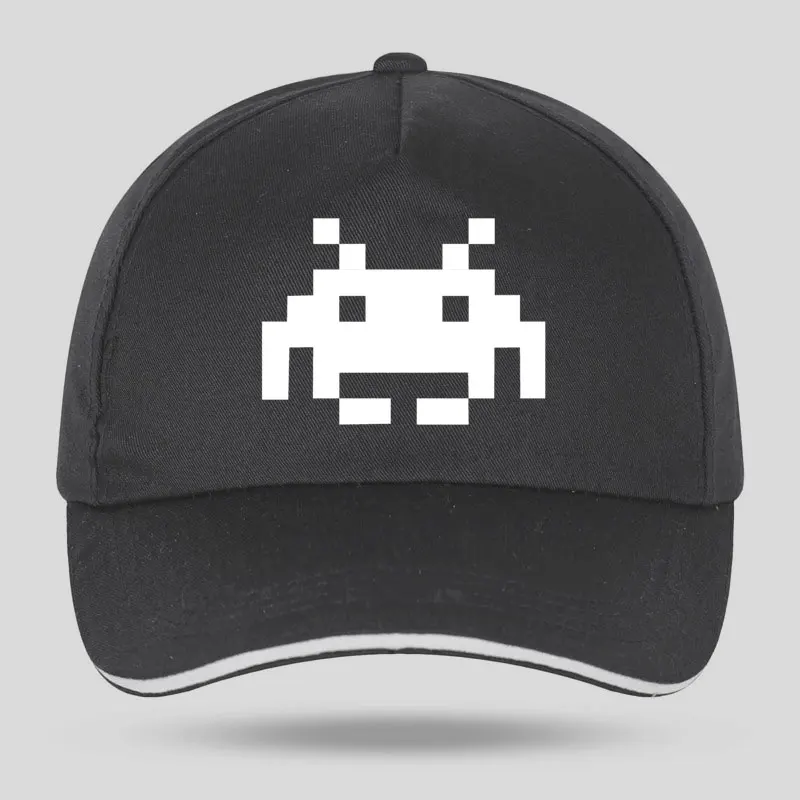 New Summer Fashion SPACE INVADERS Funny Print Baseball Caps for Men Women Hip Hop Cotton Trucker Cap Bone Dad Hats