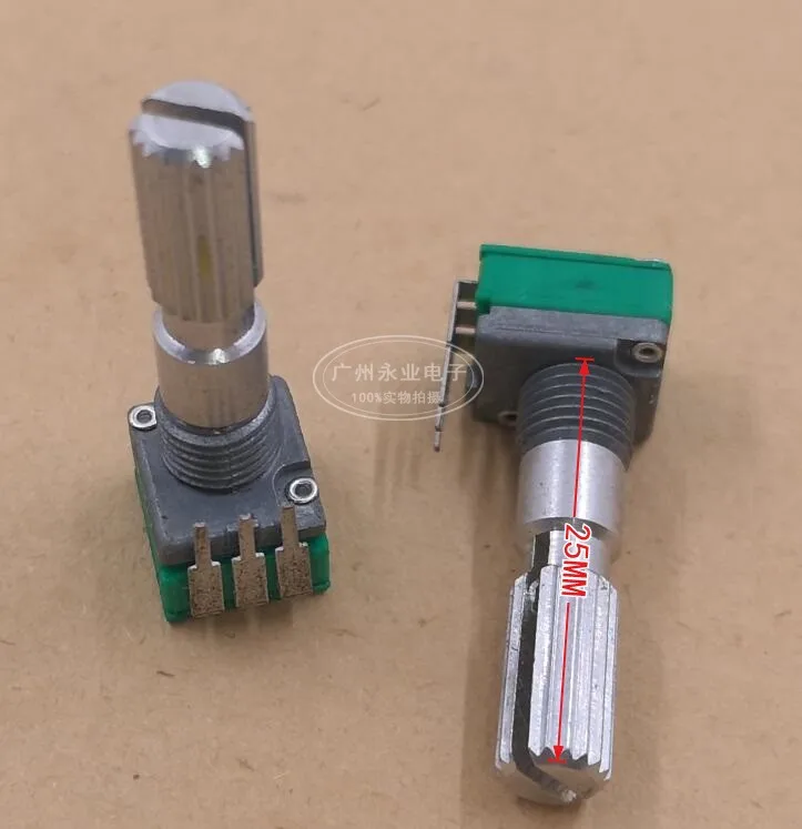 2 Piece RK097N Plastic Encapsulated Single Volume Adjustment Potentiometer B20K With Step 41 Points Handle Length 25MM