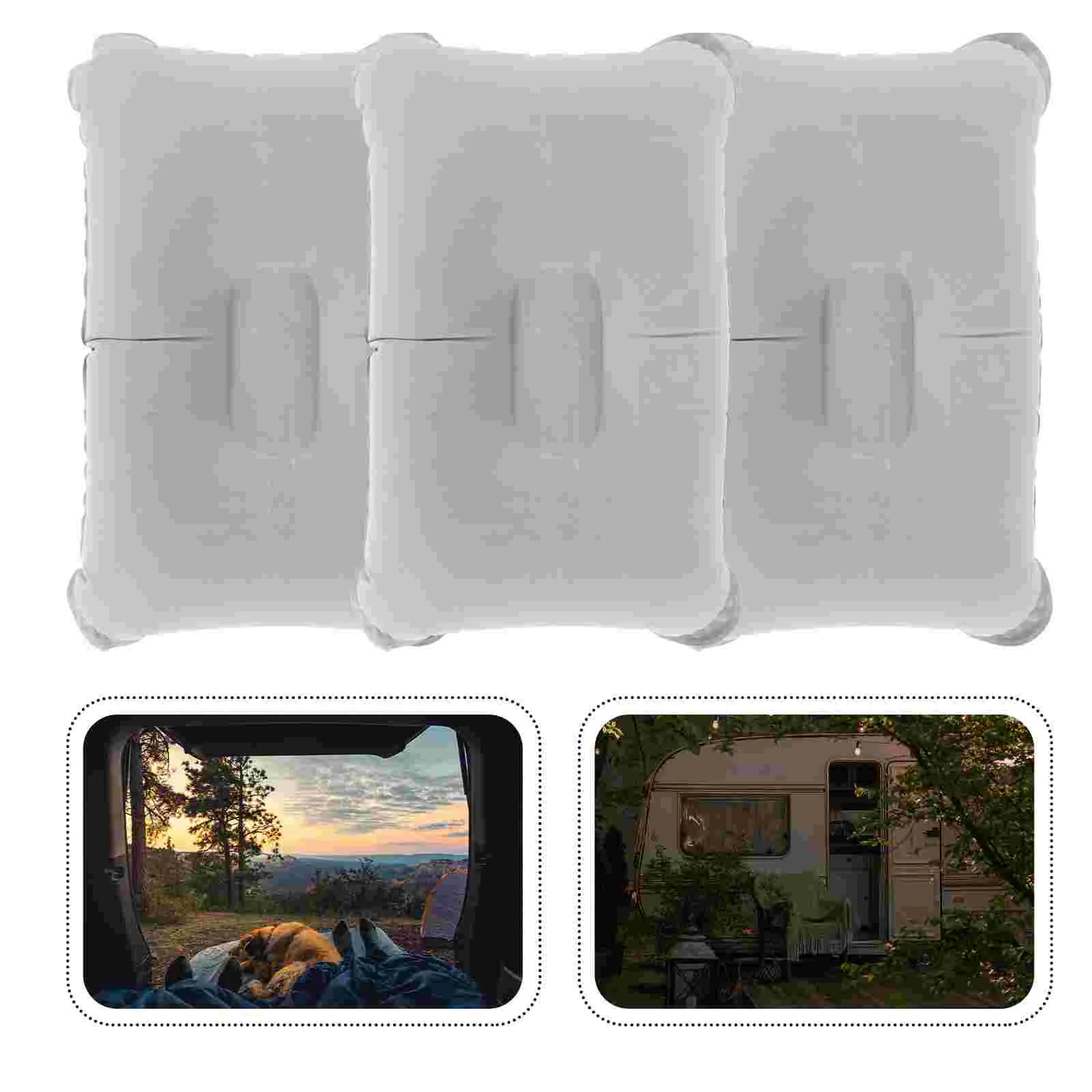 3 Pcs Travel Pillow for Airplanes Outdoor Camping Backpacking Accessory Multifunction Sleeping Pad Accessories