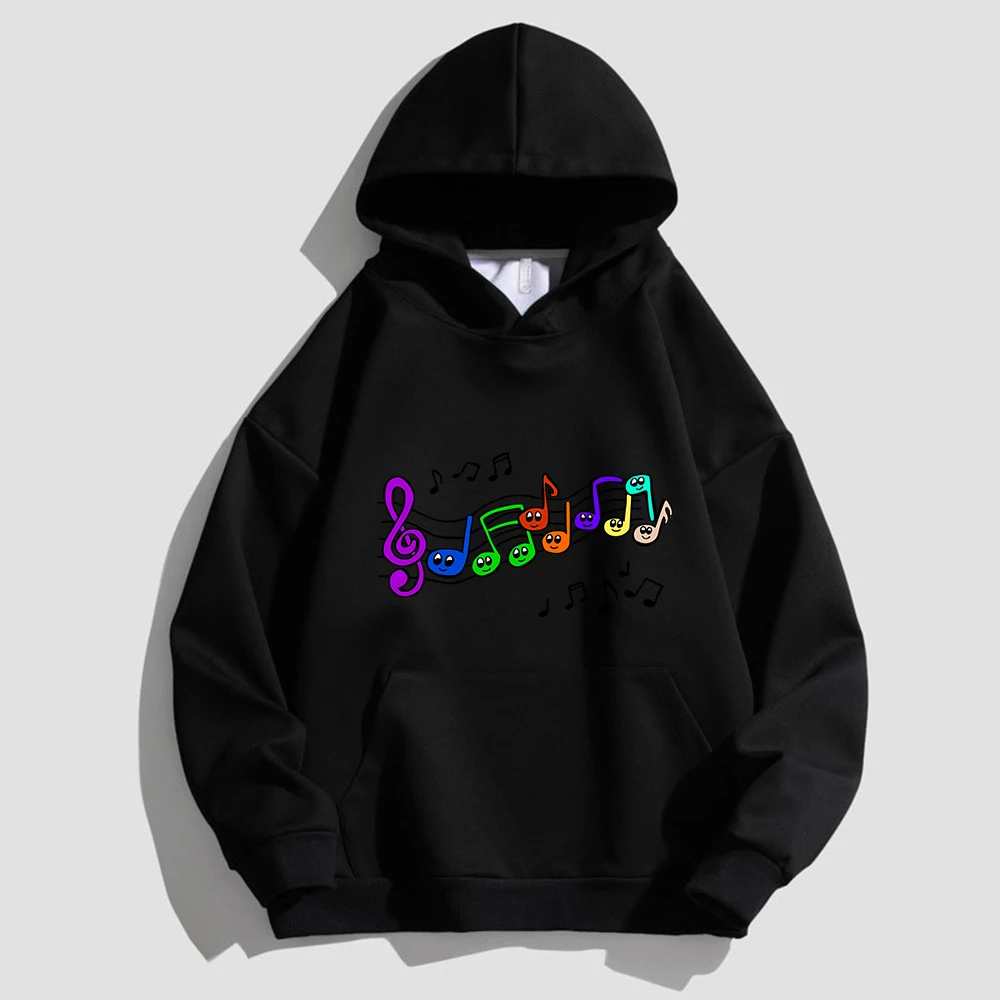 

Autumn Children's Adult Clothing Hoodies Long Sleeve Children's Sweatshirt Fashion InMusical symbols Print Girls' Clothes Boy