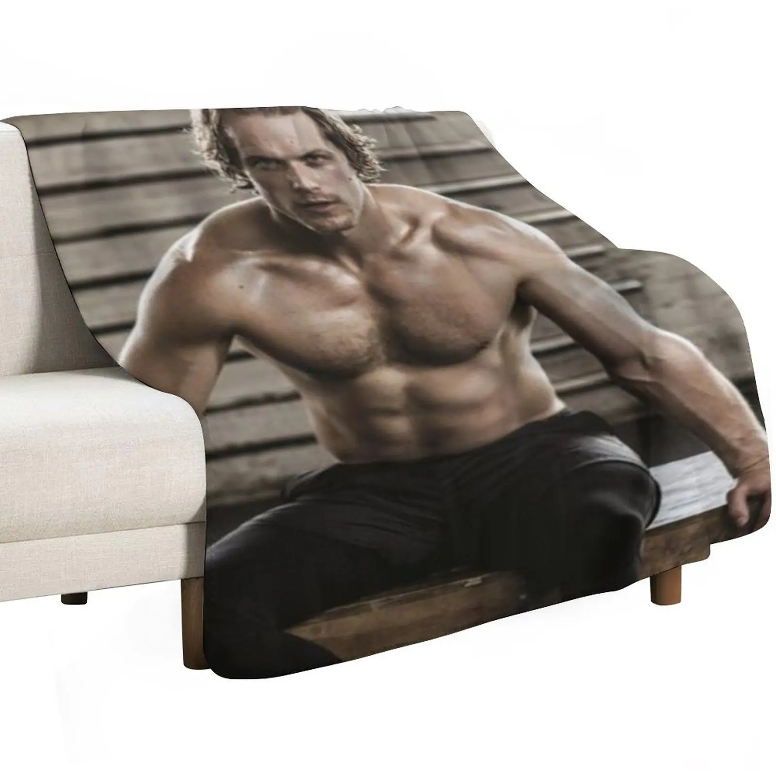 Sam Heughan Throw Blanket Durable Warm Blanket for Daily Home Use