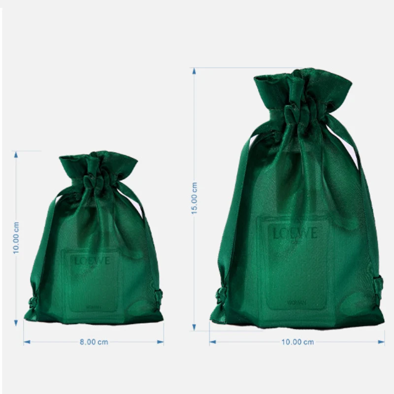 Hair Accessories Mask Cosmetics Packaging Silk Organza Drawstring Gift Bag Dust Sack