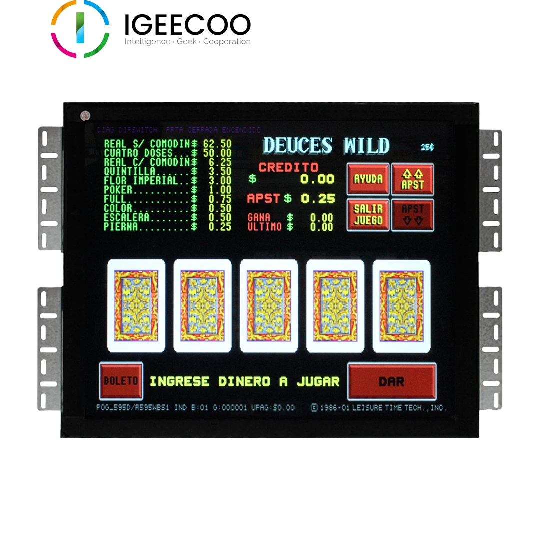 

Cga vga rs232 19 inch square touch screen game computer monitor for pog and wms from IGEECOO