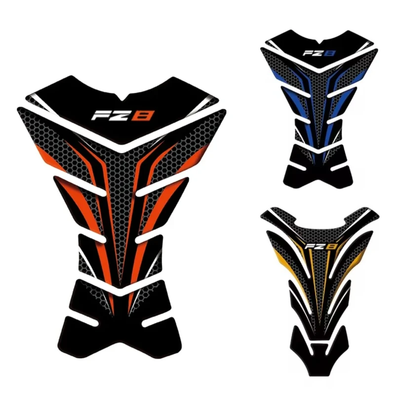 3D Carbon-look Motorcycle Tank Pad Protector Decal Stickers Case for  FZ8 FZ8S Tank
