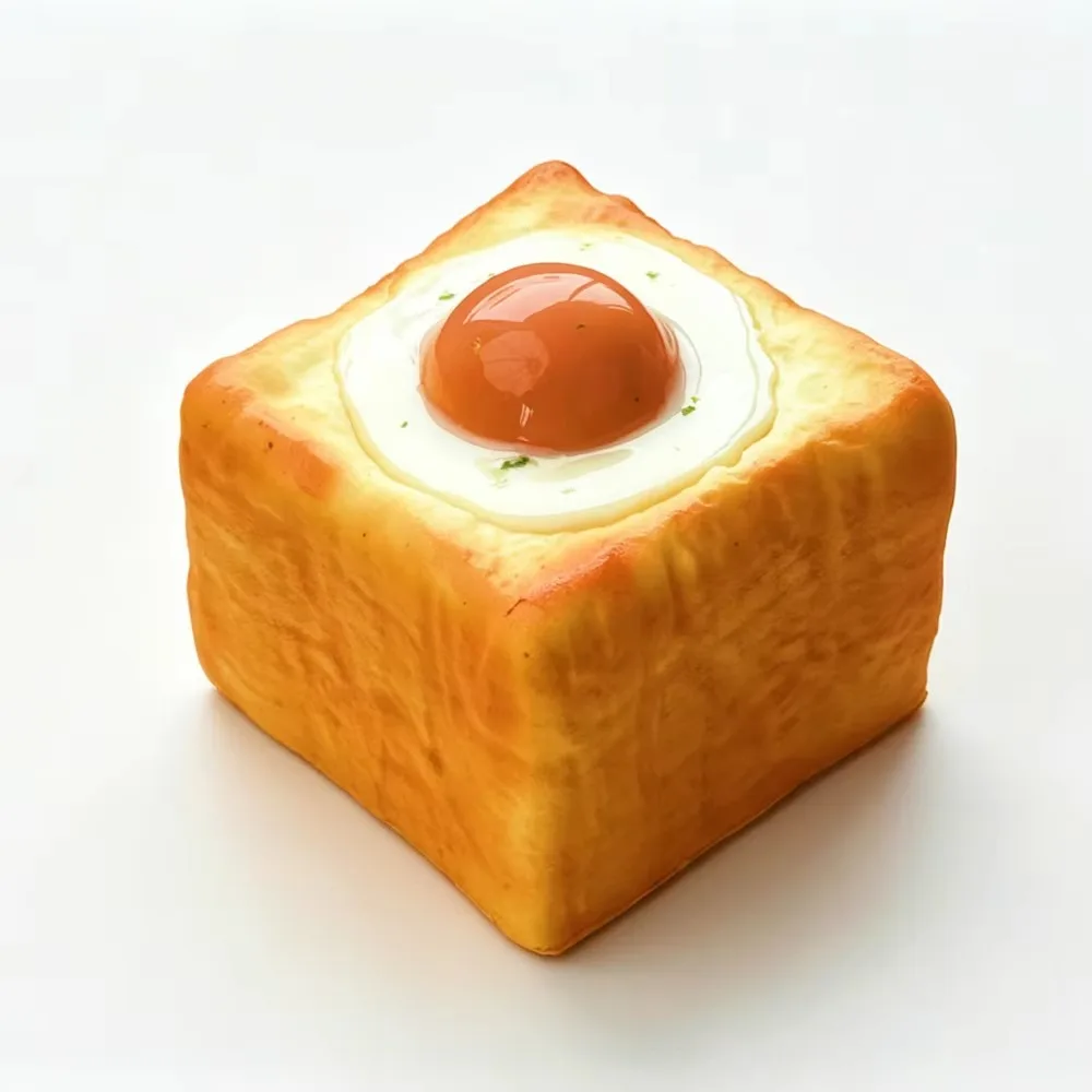 Simulated Simulated Egg Toast Squeeze Toy Slow Rising Oversized Bread Squishy Toy Realistic Prank Decoration